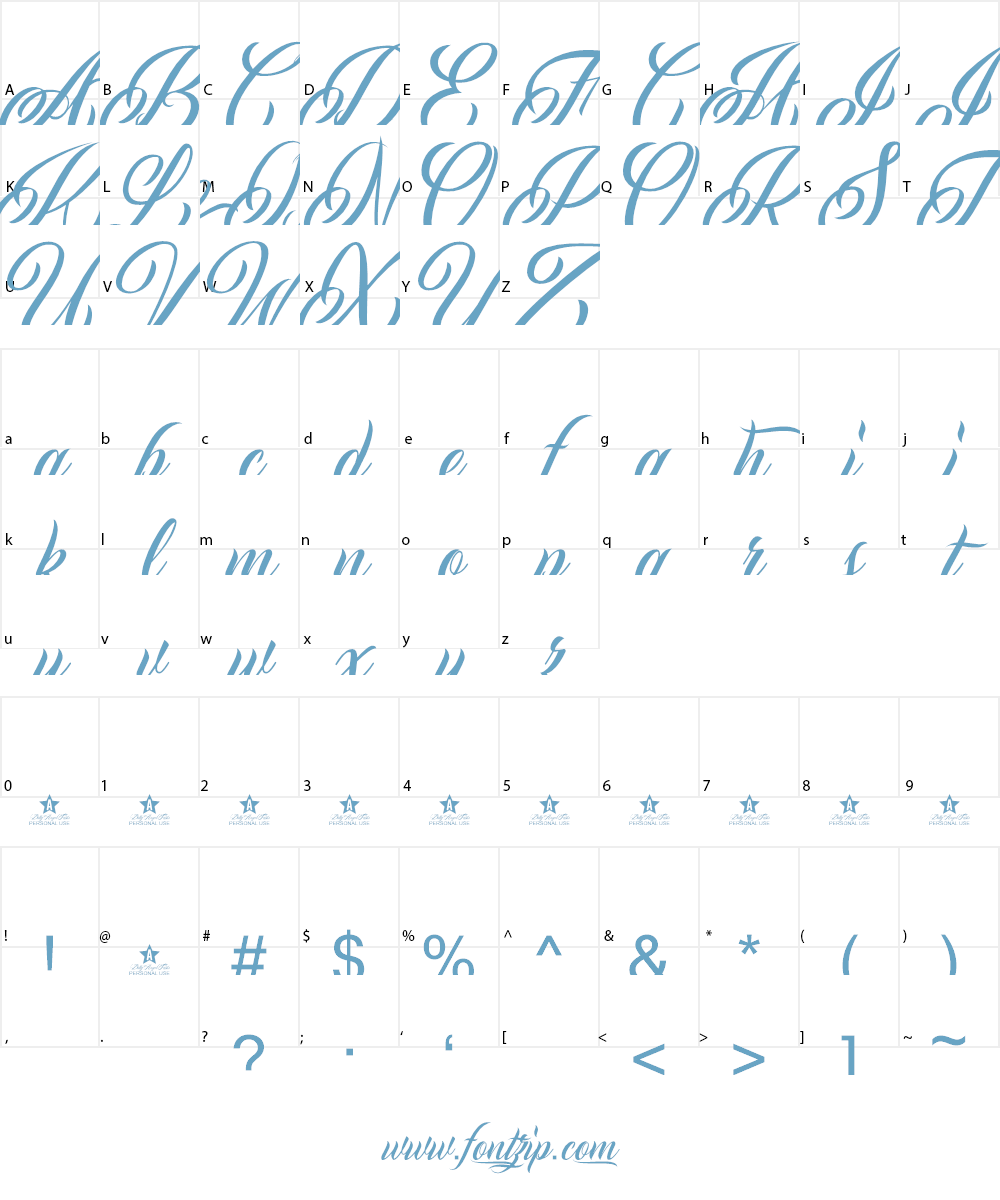 Mon Cherry Personal Use Font Character